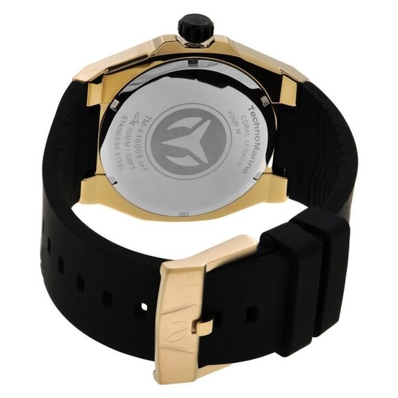 NWT Authentic Technomarine Coral Quartz Silver Dial Men's Watch - Picture 3 of 3